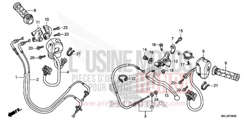 LEVA MANUBRIO/INTERRUTTORE/CAVO (NC750SA) NC750SAK di 2019